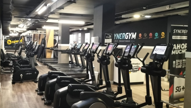 Foto del interior del gimnasio Synergym Gijon Pumarin